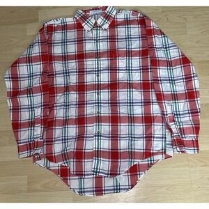 Vintage Long Sleeve Button Down Shirt Men's L 100% Cotton Made In USA preppy